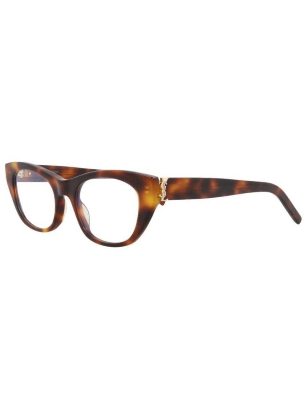 New Saint Laurent Womens Cat Eye Havana Havana Transparent Fashion Designer Eyeg